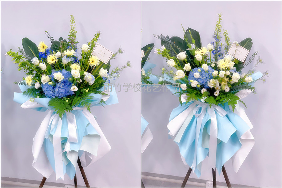 韓系開業(yè)花籃，廣西花藝職業(yè)技術(shù)學(xué)校作品