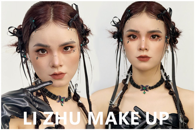 千禧風(fēng)Y2K造型，南寧個人化妝寫真學(xué)習(xí)作品