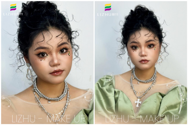 氛圍丸子頭造型，南寧寫真化妝師作品
